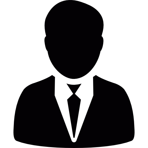 Flat suit and tie icon for web. Simple gentlemen silhouette 