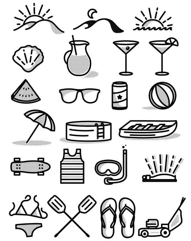 Free Summer Icons on Behance