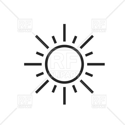 Solid black sun symbol - Free weather icons