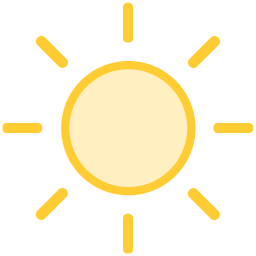 Sun Rays Small Icon - Vector Stylish Weather Icons 