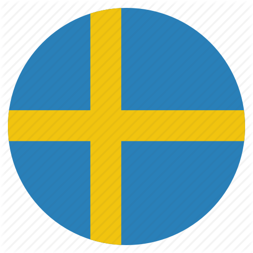 Welcome to sweden icons set flat style Royalty Free Vector