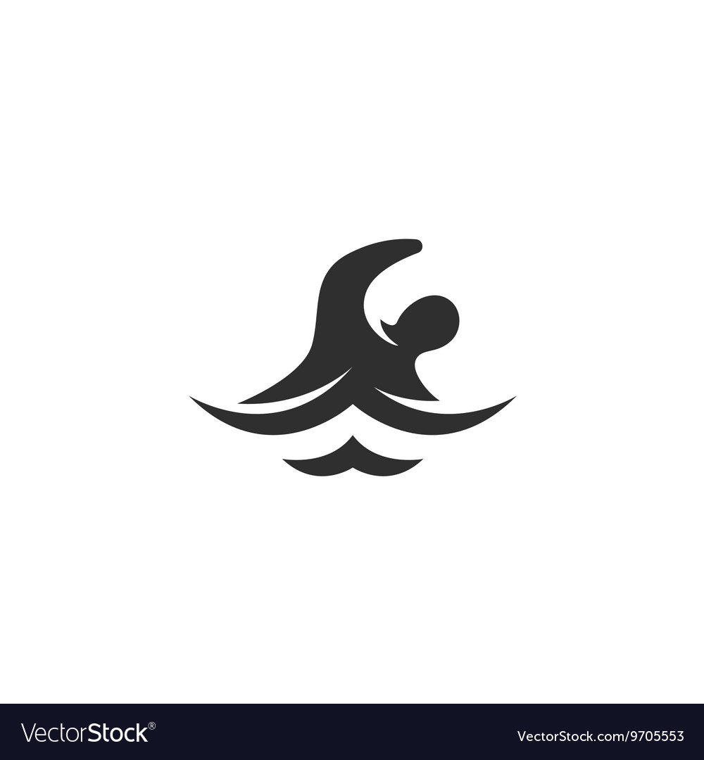 Blue Swim Icon Clip Art at  - vector clip art online 