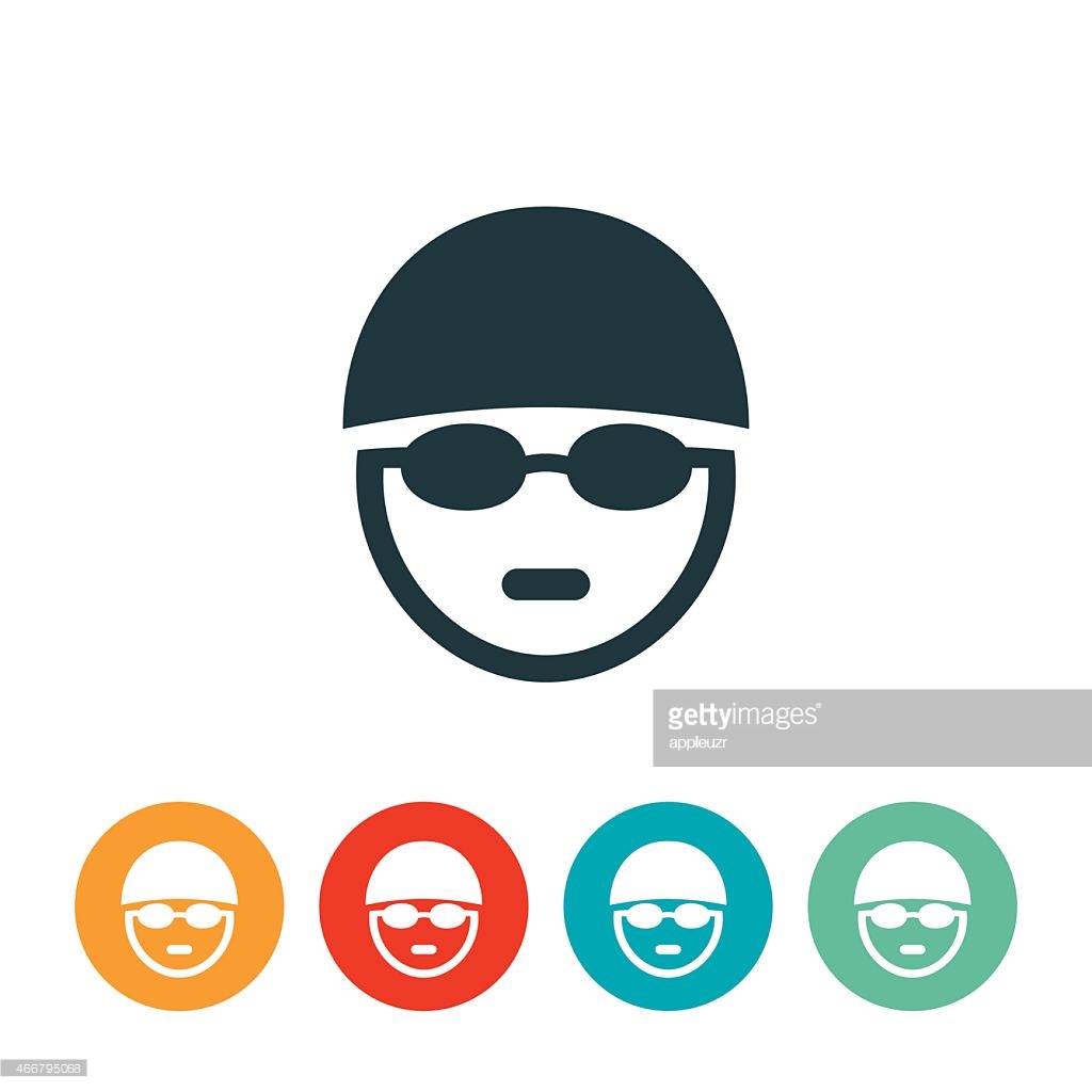 Swimming man or swimmer icon Royalty Free Vector Clip Art Image 