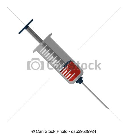 Injection Syringe Flat Icon For Medical Apps And Websites Royalty 