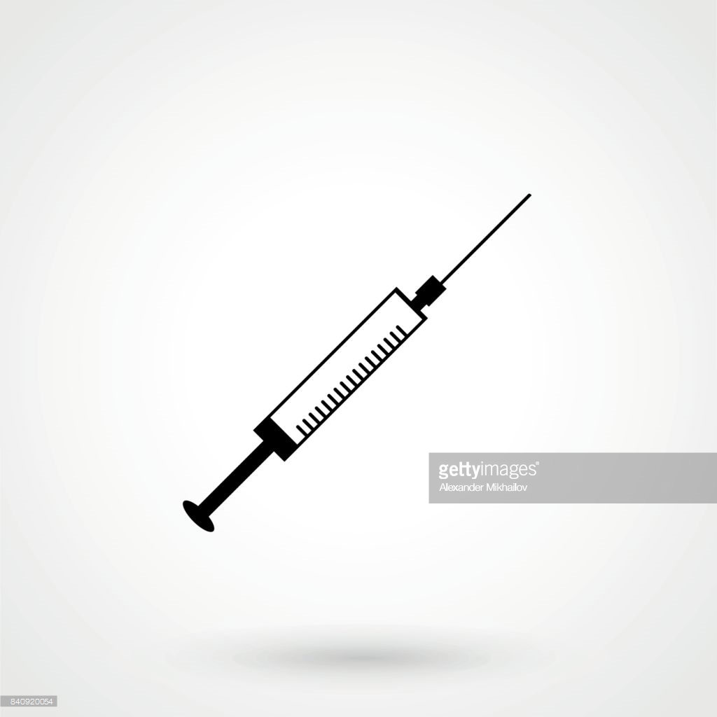 Syringe icon stock vector. Illustration of doctor, medication 