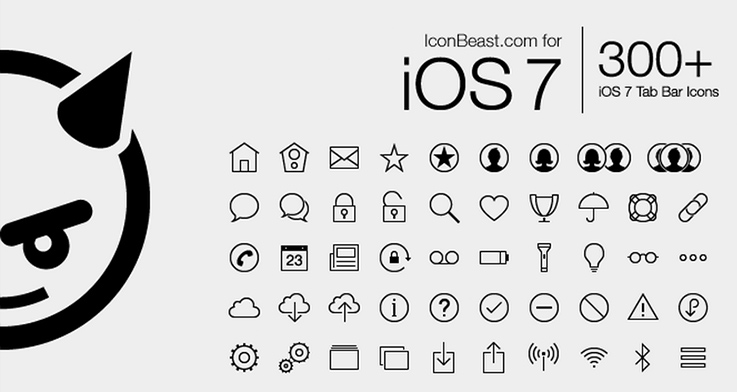 45 iOS Tab Bar Icons (PSD and PNG) by softarea 