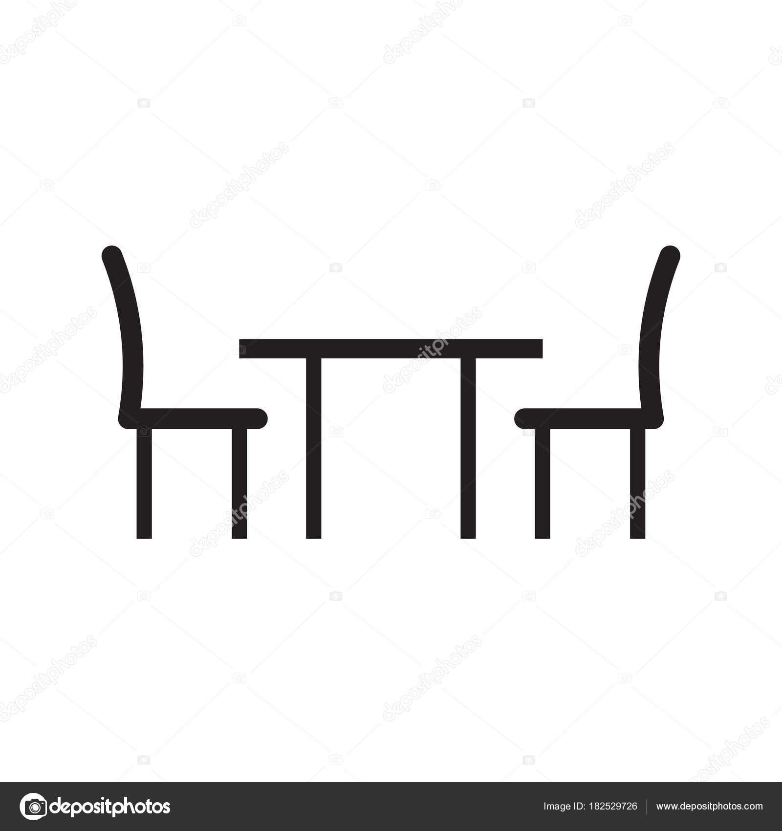 Table Chair Icon Stock Vector 717912604 - 