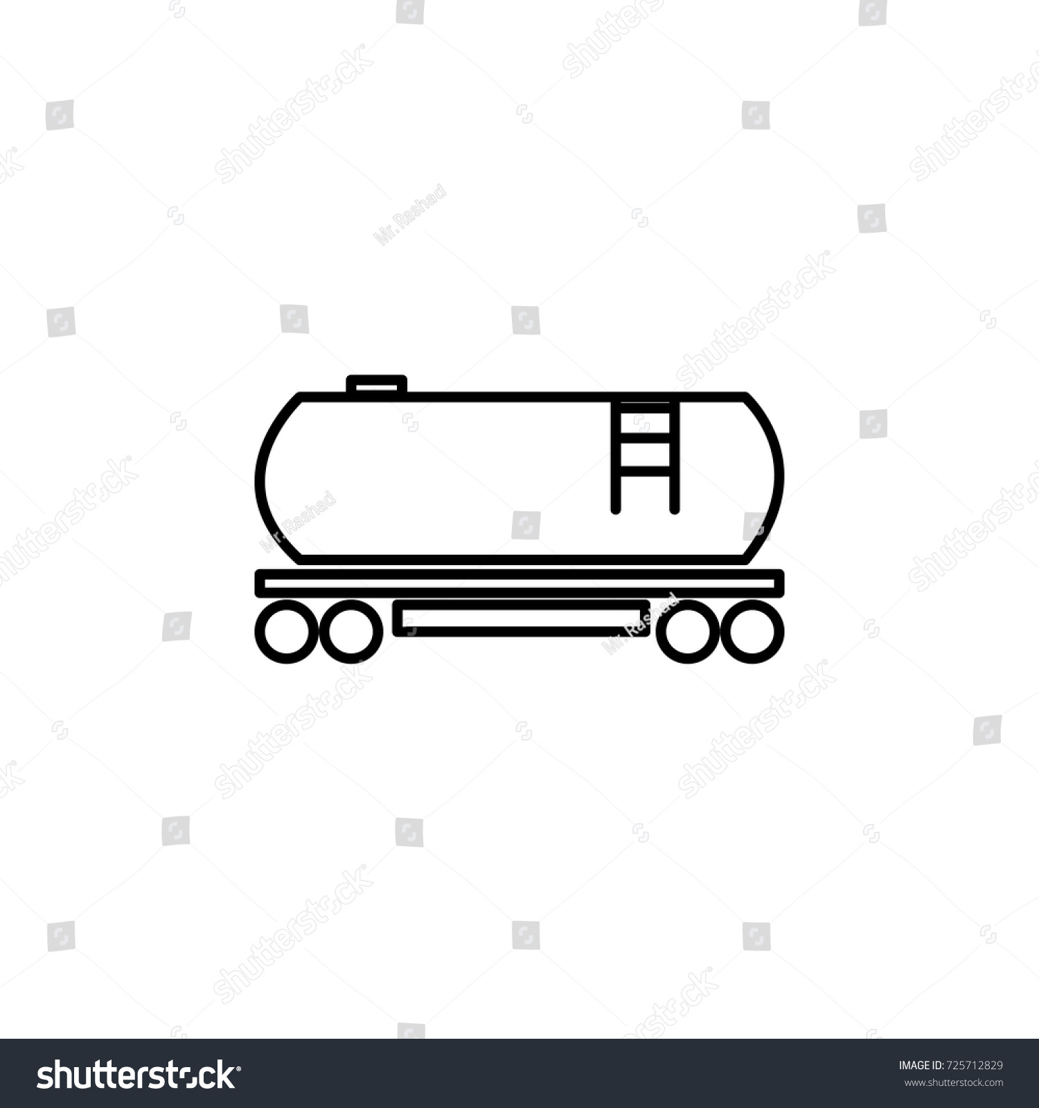 Icon Tanker Truck On White Background Stock Photo, Picture And 