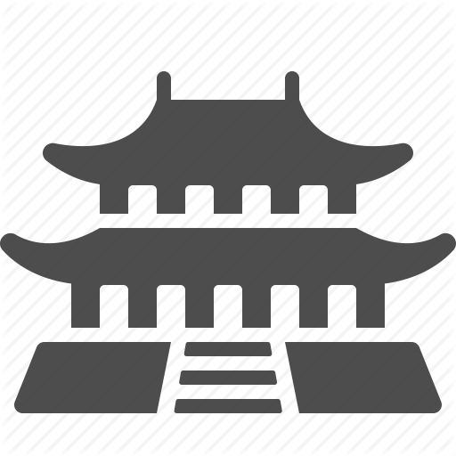 Asian temple icon cartoon style Royalty Free Vector Image