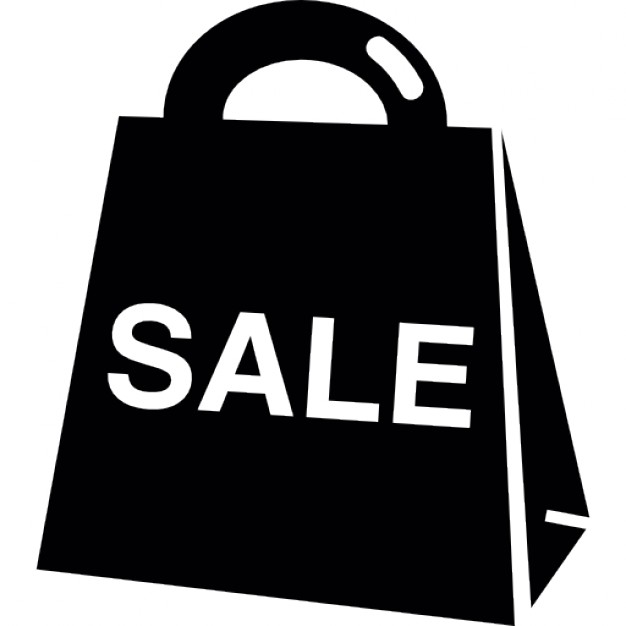 Sale shopping bag icon Royalty Free Vector Clip Art Image #192480 