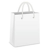 White Shopping Bag Clip Art - Royalty Free - GoGraph