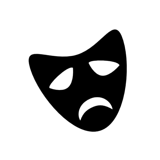 Theatrical masks - isolated vector illustration character Theater 