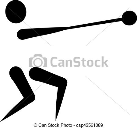 Hammer throw icon vector - Search Clip Art, Illustration, Drawings 