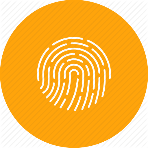 Fingerprint and thumbprint icon on white background. vector 