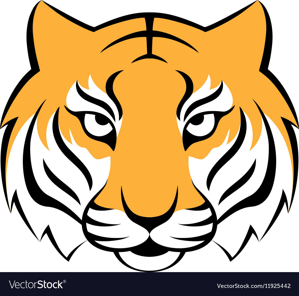 Tiger icon isolated on a white background Tiger Vector Image