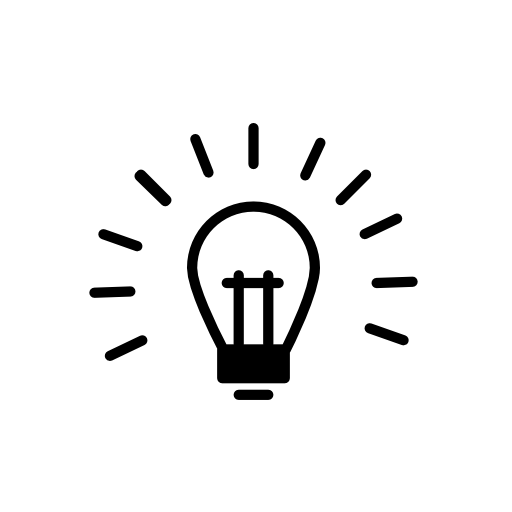 small light bulb tip icon  Free Icons Download