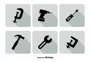 Set Construction Tools Icons Vector Illustration Stock Vector 