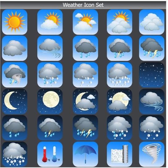 Clipart - weather icon - stormy