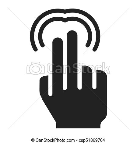 Touch finger icon  Stock Vector  furtaev #40968689