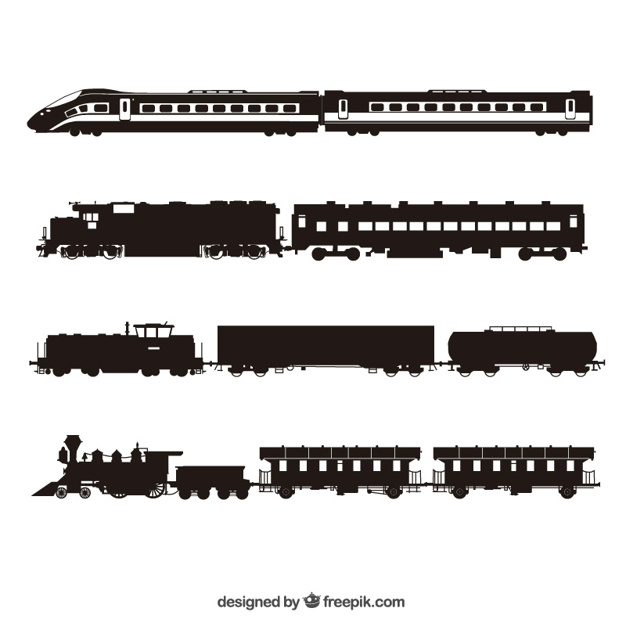 Train and railway transportation icons. Train, subway and eps 