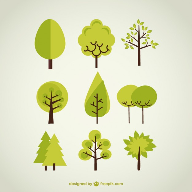Tree vector icons stock vector. Illustration of graphic - 34945697