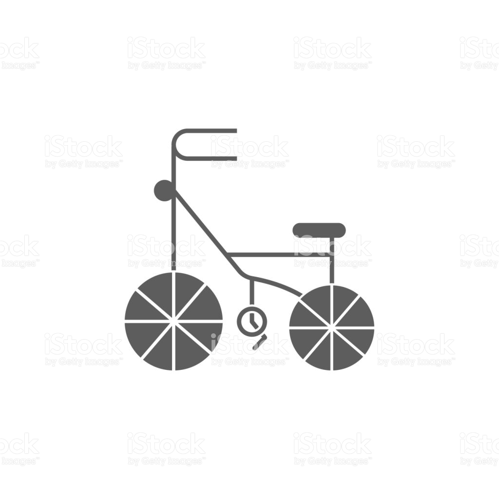 Kids tricycle isolated vector icon. Kids tricycle icon. vectors 
