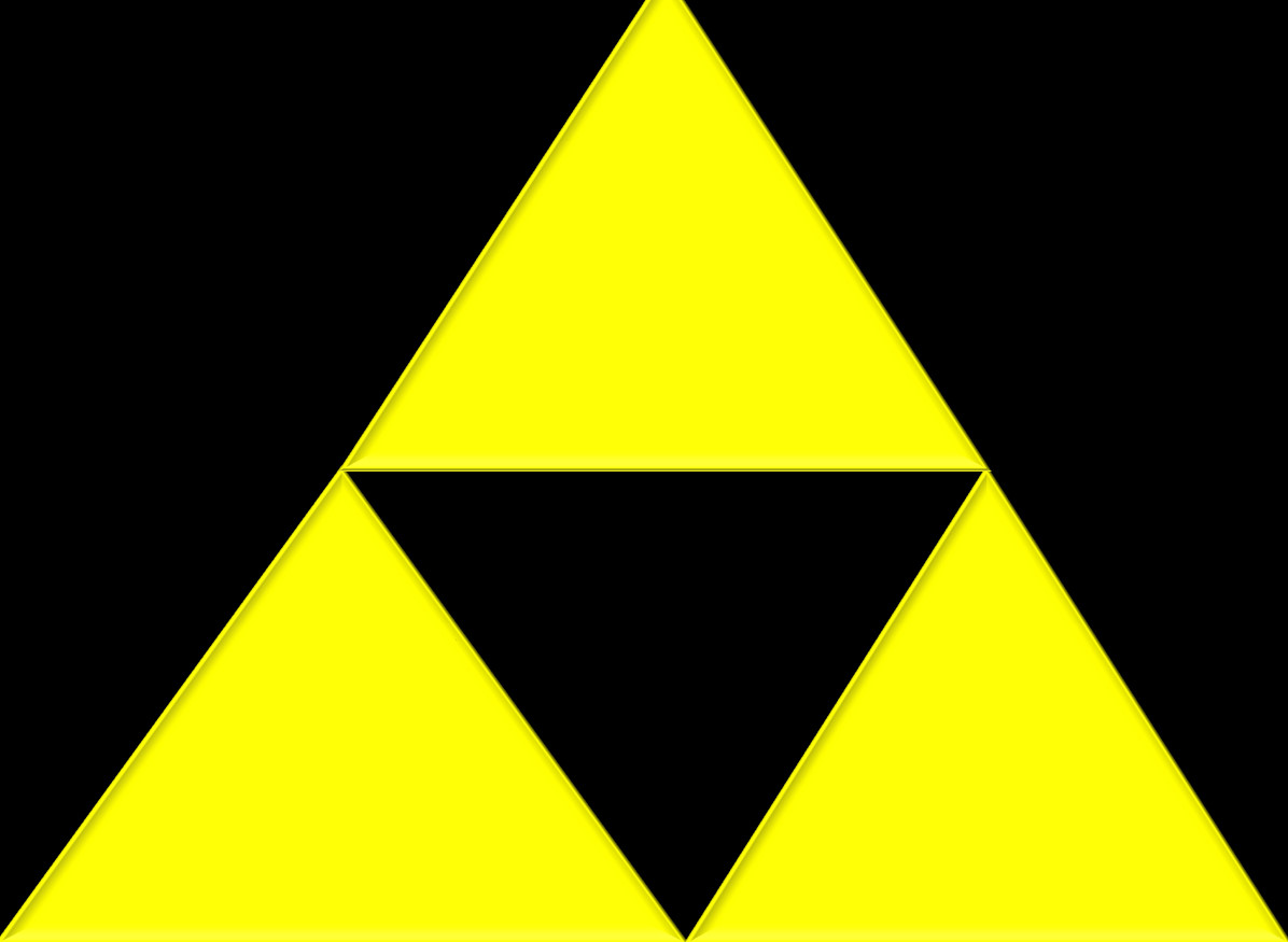 Треугольник в желтом круге. Трифорс. Legend of Zelda Triforce. Черный треугольник. Трифорс знак.