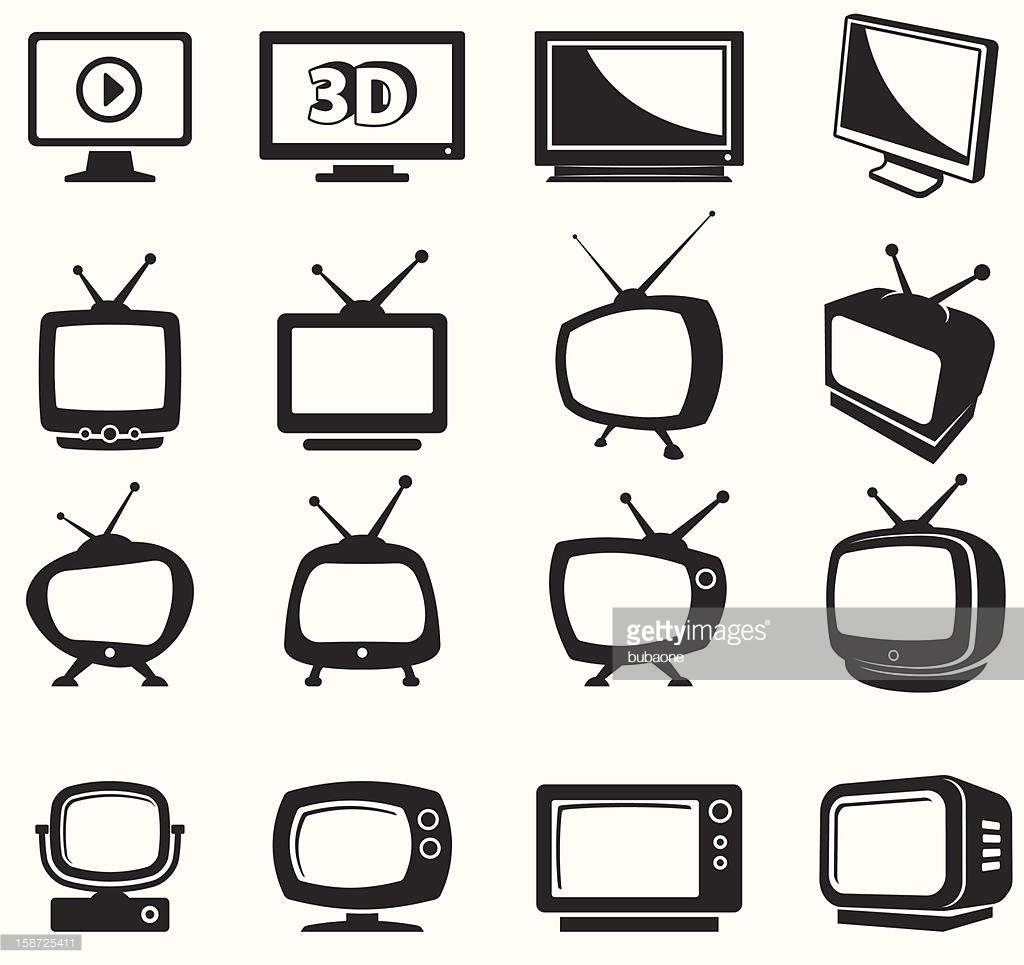 Black tv icon vector Free vector in Adobe Illustrator ai ( .ai 