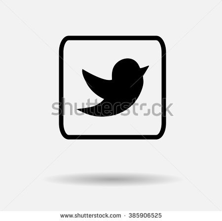 Modern Black Circle Twitter Icon  Stock Vector  bigxteq #125404740