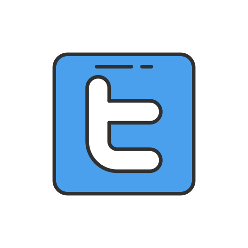 Facebook And Twitter Black Icons Editorial Photo - Illustration of 