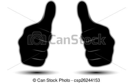 Two Thumbs Up stock vector. Illustration of hand, comic - 17609346