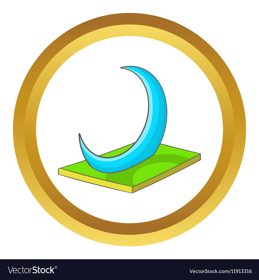 Uae flag vector icon in golden circle, cartoon style vector 