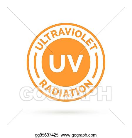 UV Rays Icon Design. Ultraviolet Radiation Symbol. UV SPF Harmful 