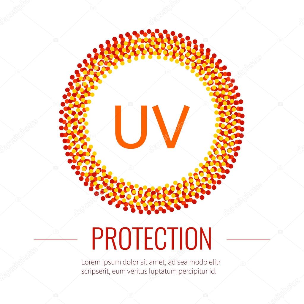 Icon Label or Sticker Anti UV protection Vector Image