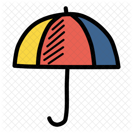 Umbrella black shape symbol - Free shapes icons