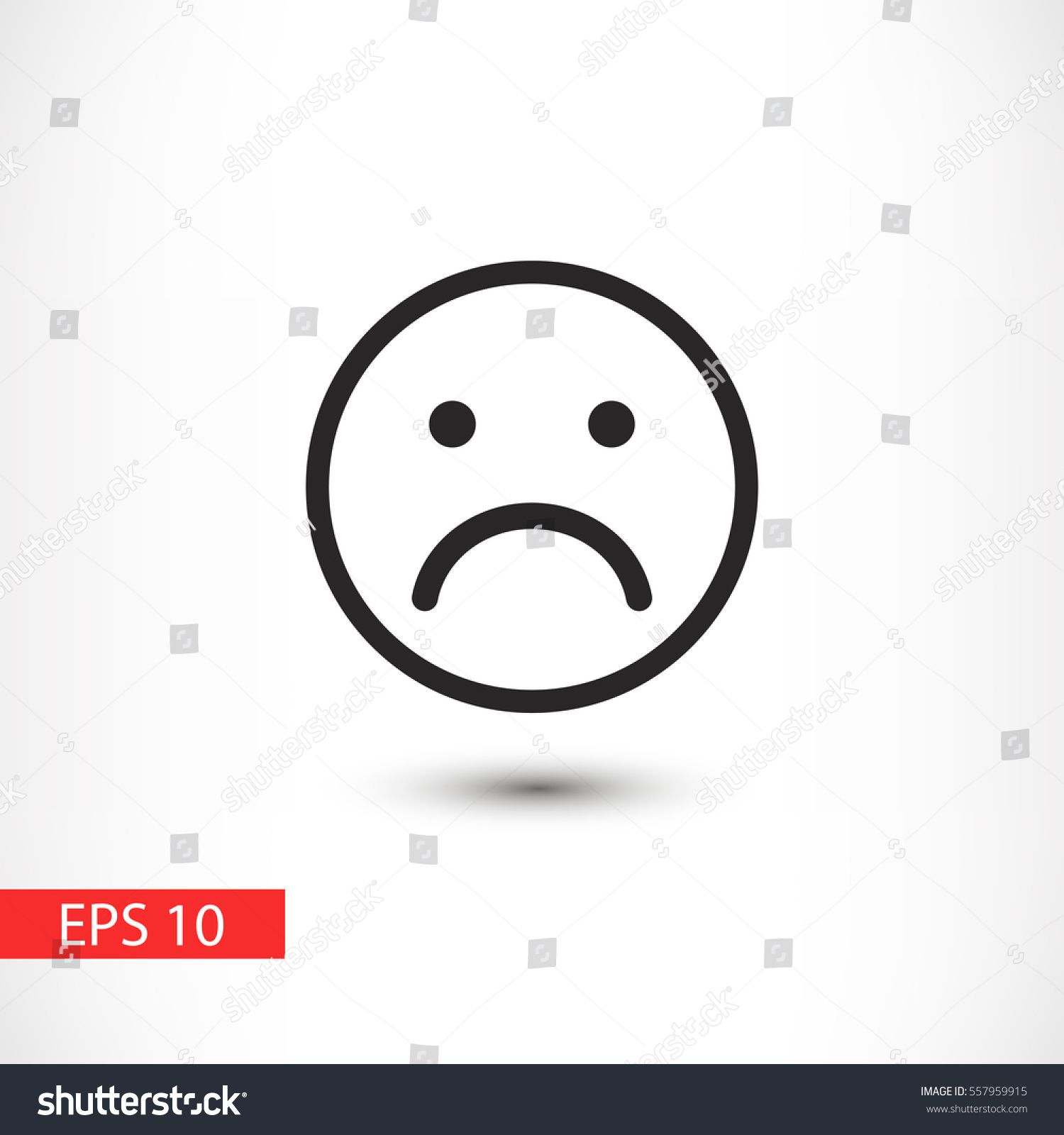 Emoji emoticon sad face - Transparent PNG  SVG vector