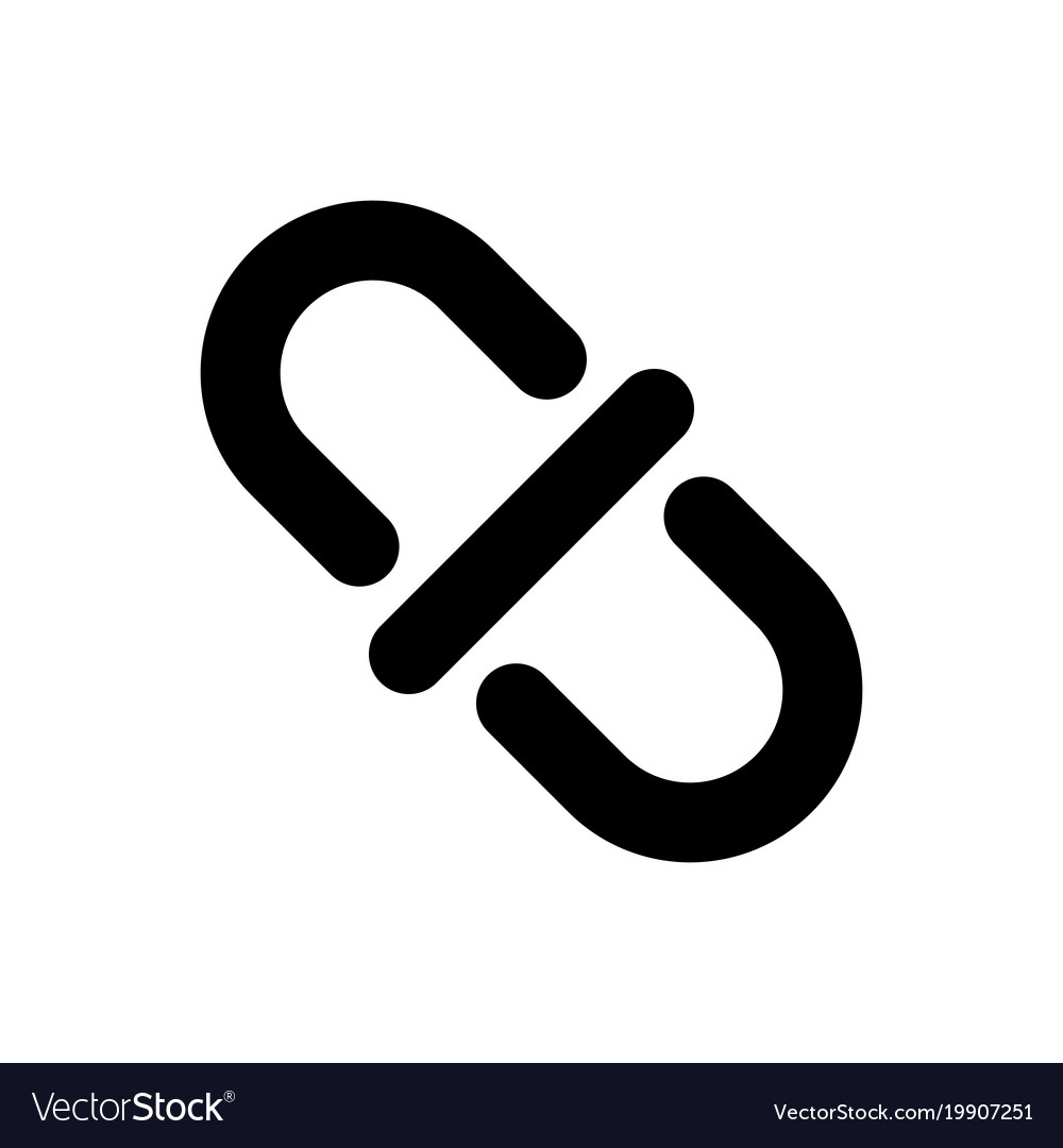 Foundation 3 Unlink Icon  Style: Simple Black