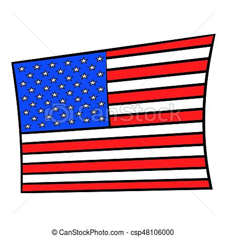Minimal usa flag icon unaited states of america Vector Image