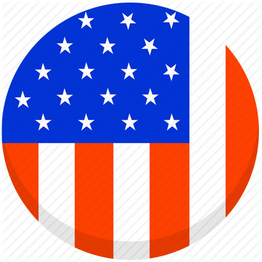 American flag, north america, united states, us, usa, waving icon 