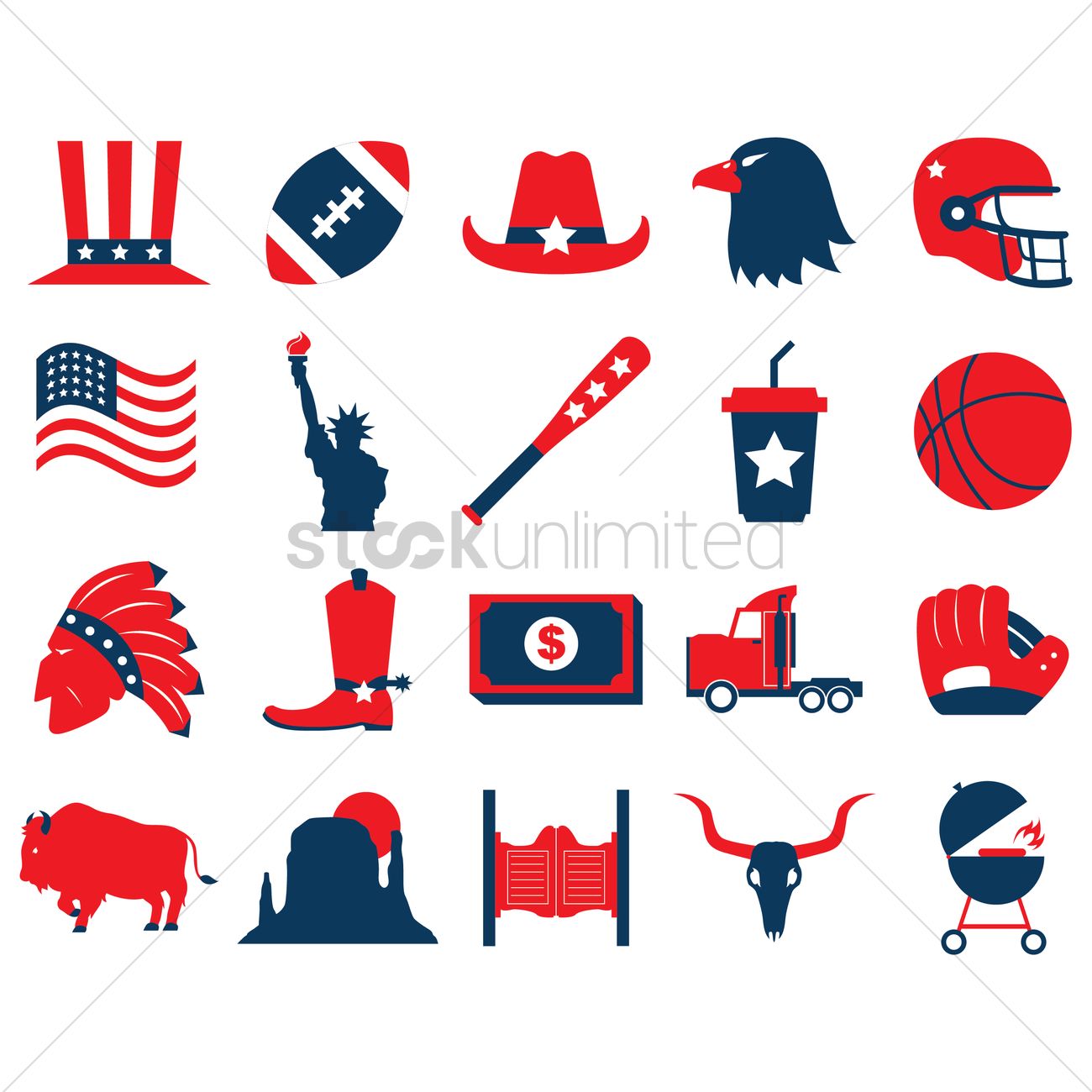 USA map icon, simple style stock vector. Illustration of continent 
