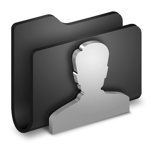 Users Folder Black Icon | Antares Iconset | Musett.com
