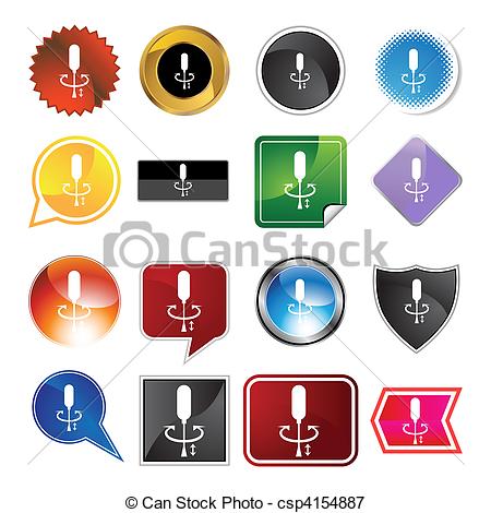 Clipart of shoe print variety icon set k2654714 - Search Clip Art 
