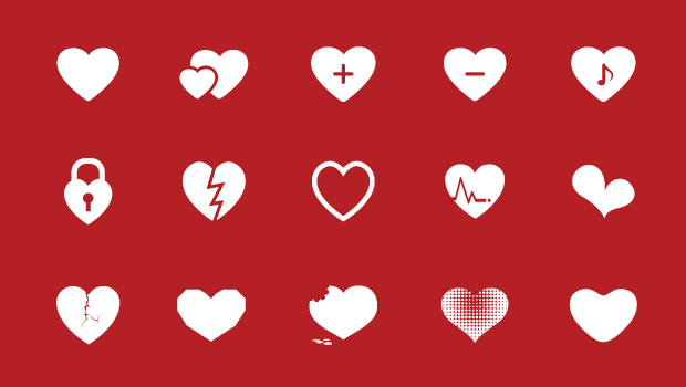 Red Heart Flat Clip Art at  - vector clip art online 