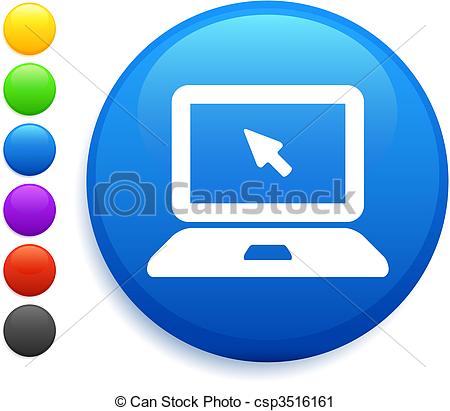 Vector for free use: Flat laptop icon