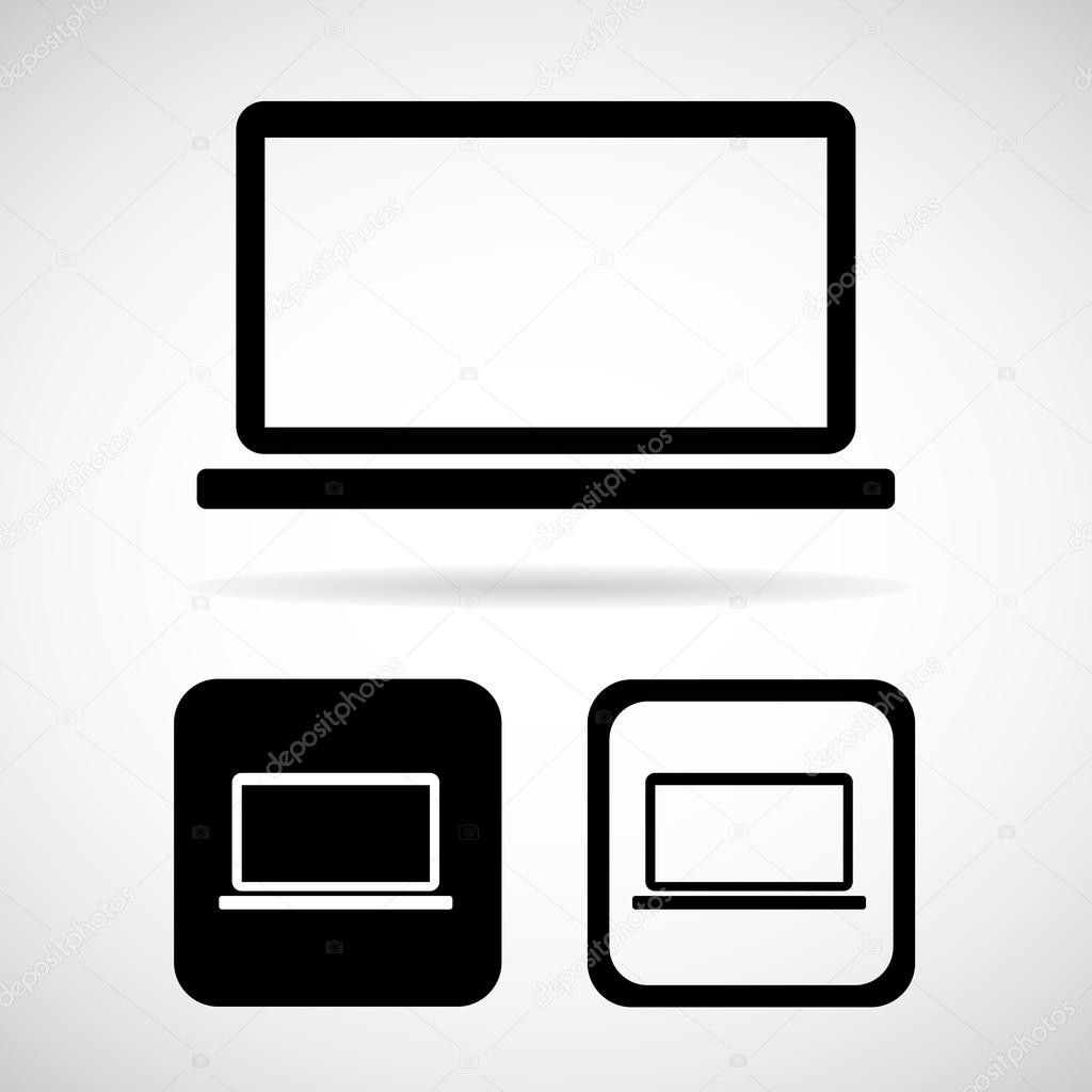 Vector Laptop Icon, Illustration EPS10 Stock Vector - Illustration 