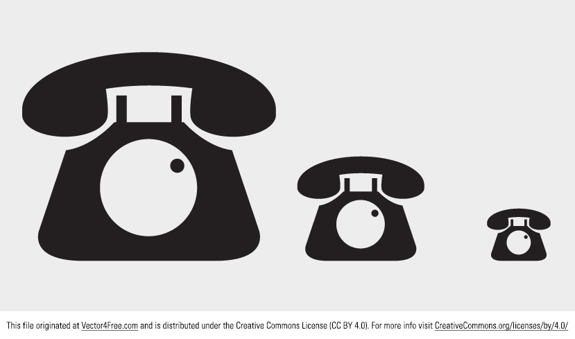 Telephone handle silhouette Icons | Free Download