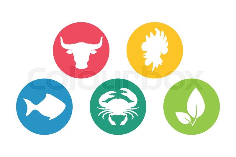 Vegetarian icon with chef hat Royalty Free Vector Image