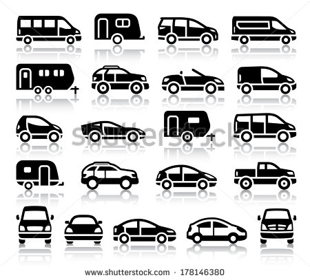 Car Silhouette Front Icons - Download Free Vector Art, Stock 