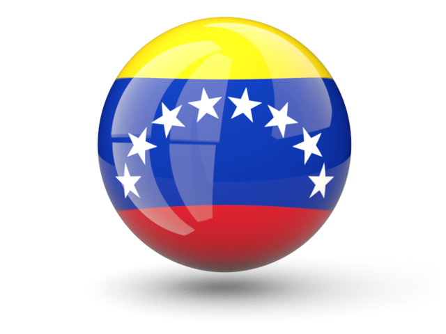 Round pin icon. Illustration of flag of Venezuela
