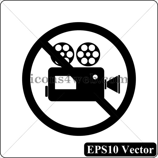 Video Camera Icon Film Recording Cam Symbol Stock Vector Art 